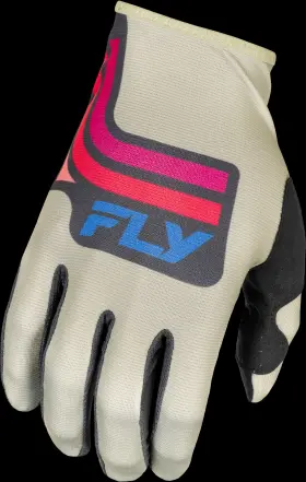 378-714ys Fly Racing Youth Fits Lite Vice Gloves Light Grey/pink/coral Ys