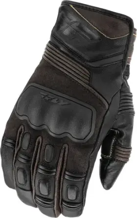 476-21013x-1155-0 Fly Racing Brown Surveyor Gauntlet Goat Skin Gloves Mens Xxxlarge