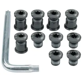 390-1025 Full Speed Ahead Fsa Torx T-30 Alloy Mountain Chainring Nut/bolt Set With Tool Black