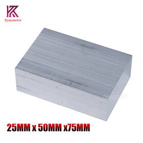 Fxcnc Fx-lp-25x50x75-krace-2025 1 Pc T061 Aluminum Square Bar 25mm Thick X 50mm Wide 75mm Length Long Chrome