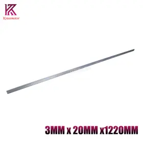 Fx-lp-3x20x1220-ysw-2025 Fxcnc 1x T061 Aluminum Square Bar 3mm Thick X 20mm Wide 1220mm Length Chrome New