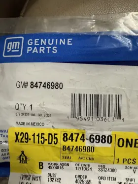 84746980 Gm Oemseal Oem Seal