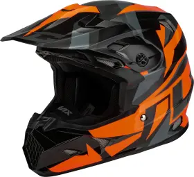 D2961498 Gmax Mx-96s Splinter Helmet Black/orange 2x
