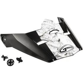 G046903 Gmax Mx-46 Dominant Helmet Visor Matte Black/white/red Sz Xs/s