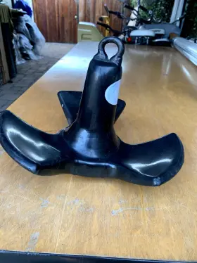 516b Greenfield Vinyl Coated River Anchor - Black 16 Lb