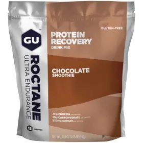 124459 Gu Energy Roctane Recovery Drink Mix Chocolate Smoothie - 15 Serving Packet