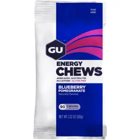 124848 Gu Energy Chews - Blueberry Pomegranate Box Of 12 Bags