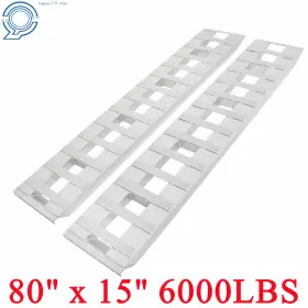 Hp94350 Happy19star 2pcs 80 Inch X 15 Aluminum Ramps Truck Car Auto Trailer Hook End Knife 6000 Lbs