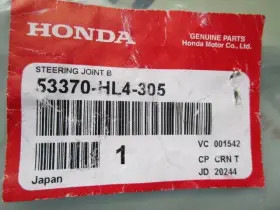 53370-hl4-305 Honda Genuine Oem Part Steering Joint B Sealed Bag