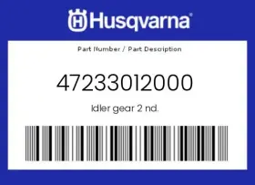47233012000 Husqvarna Genuine Idler Gear 2 Nd. -