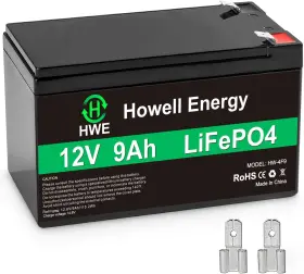 Hw-4f9 Hwe Energy 12v 9ah Lithium Battery Deep Cycles Rechargeable Lifepo4