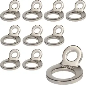 06110 Jchl Stainless Steel Tie-down Anchors Hooks Multi-purpose Dirt Bike Small 10-pack