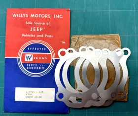 A6753 Jeep Willys Motors Rear Output Bearing Shim Pack X4 Fits 1941-71 And
