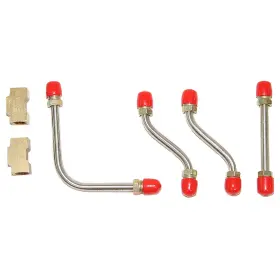 636323 Jegs Front 4 Fuel Line Kit And 2 Tees For 69-71 Mopar B-body 340/440 6 Pack Steel