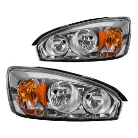 Gdm066874 Kac Chrome Housing Clear Amber Headlights Assembly For Chevr Malibu 2004-2008