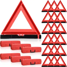 Wae-0509-01 Kanayu 24 Pcs Warning Triangle Dot Approved Foldable Emergency Safety