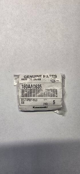 Kawasaki 180aa0635 5 Pack Of Genuine Bolt-upset-ws Part#