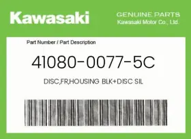41080-0077-5c Kawasaki Genuine Disc Fr Housing Blk Sil -