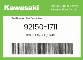 92150-1711 Kawasaki Genuine Bolt Flanged 10x40 -