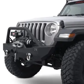 Fb22090 Kentrol/fishbone Offroad - Mako Stubby Black Powder Coat Front Winch Hd Bumper