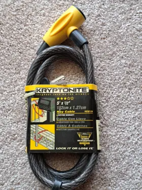 830139 Kryptonite Locking Key Cable 5 X 1/2 Inch #830139 With 2 Keys Always Weatherproof