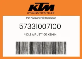 57331007100 Ktm Genuine Idle Air Jet 100 Keihin -