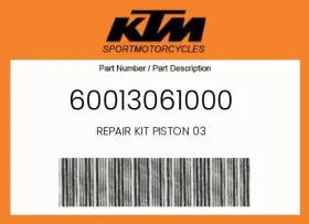 60013061000 Ktm Genuine Repair Kit Piston 03 -