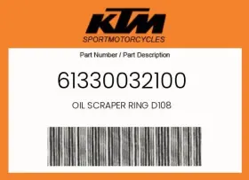 61330032100 Ktm Genuine Oil Scraper Ring D108 -