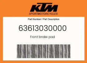 63613030000 Ktm Genuine Front Brake Pad -
