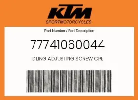 77741060044 Ktm Genuine Idling Adjusting Screw Cpl. -