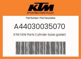 Ktm A44030035070 Genuine Cylinder Base Gasket -