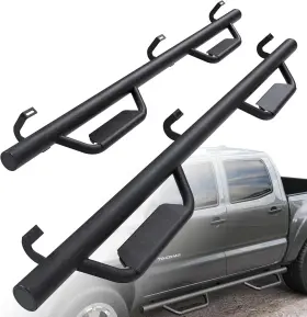 Bl955 Kuafu Running Boards Compatible With 2005-2023 Toyota Tacoma Double Cab Black