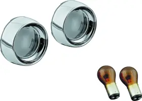 Kuryakyn 191209000943 Deep Dish Bezels With Smoke Lenses Red Light