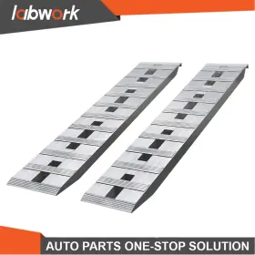 Tl31446q Labwork 2 Pcs Ramps 60ftftx12ftft Aluminum Trailer 6500lbs Car Truck Hook End
