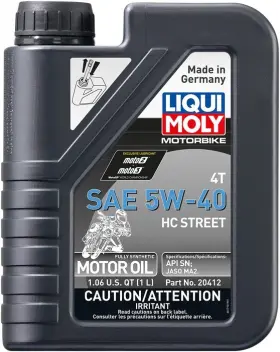 5w-40 Liqui Moly 20412 Hc Street Motor Oil 4t 1 Liter