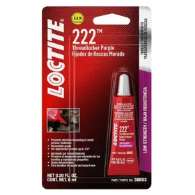 38653 Loctite 222 Purple Low Strength Threadlocker Tube - 6 Ml