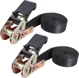 Masterwise 602835898052 Endless Ratchet Strap Black Straps Heavy Duty 1in X 8ft-2pcs