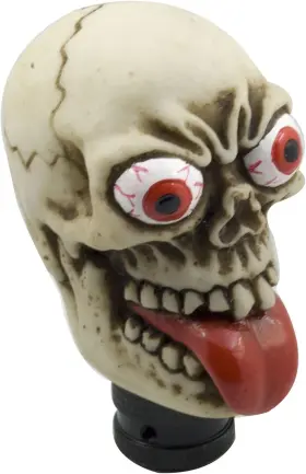 Kn-sk1-ye Mavota Stick Shift Knob Skull Shifter Red Tongue With Big Eyes Style Yellow