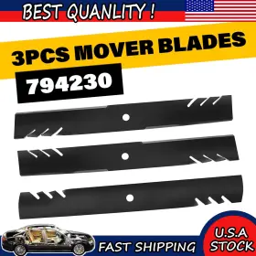 793794x Me-motor 3pk Lawn Mover Blades For Hustler Mowers With 60 Inch Decks 794230 793935 794214