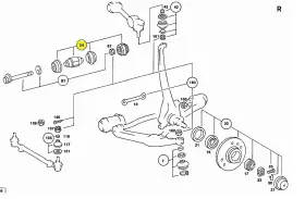 1163300175 Mercedes-benz 73-80 W116 Front Lower Suspension Control Arm Repair Kit Oem