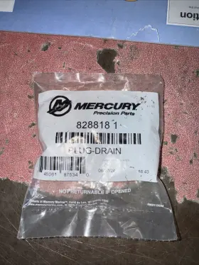 828818 Mercury Marine Oem Parts Plug-drain 1 New In Pkg