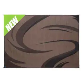 Sd8181 Mg Innovative Stylish Camping - 18ftw X 8ftl Black/brown Swish Polypropylene Patio Mat