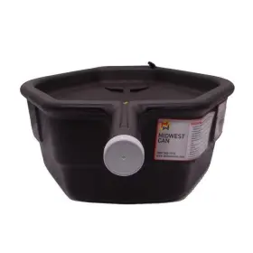 6400 Midwest Can Black 6.4 Inch H Polyethylene 15 Quart Drain Pan