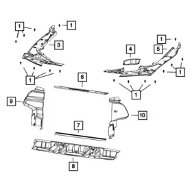 68455226aa Mopar Radiator Shield