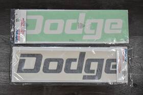 Mopar P4286745 2x Sealed Oem Chrysler Dodge 24/25 Inch Die-cut Logo Sets Black And White