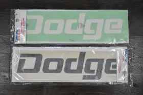 P4286745 Mopar 2x Sealed Oem Chrysler Dodge 24/25 Inch Die-cut Logo Sets Black And White