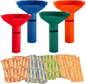 Ncs8-1006-252 Nadex 252 Coin Wrappers With Sorter Tubes - Funnel Blue Green Orange Red