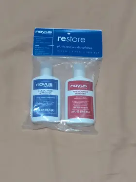 Novus-pk2-8 Novus New Plastic Polish Restore Kit 2-pack #1 #2 2oz Unopened