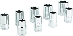 W32202 Performance Tool 1/2 Inch Metric Socket Set 9-piece Chrome