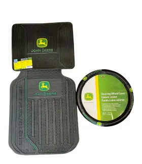 006624r01 Plasticolor John Deere Steering Wheel And Car Mat 4 Pc. Set